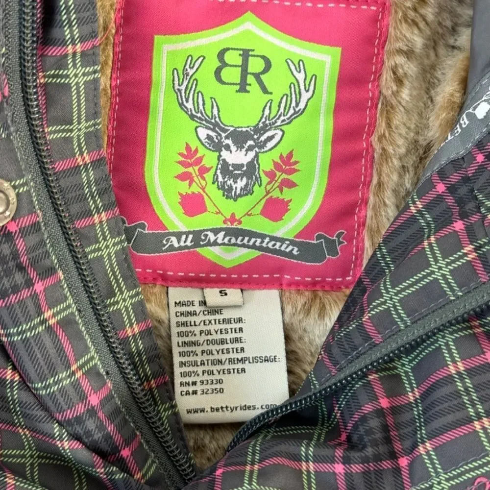 Betty Rides‎ Green/Pink Ski/Snowboarding Jacket Sz S - Picture 5 of 7